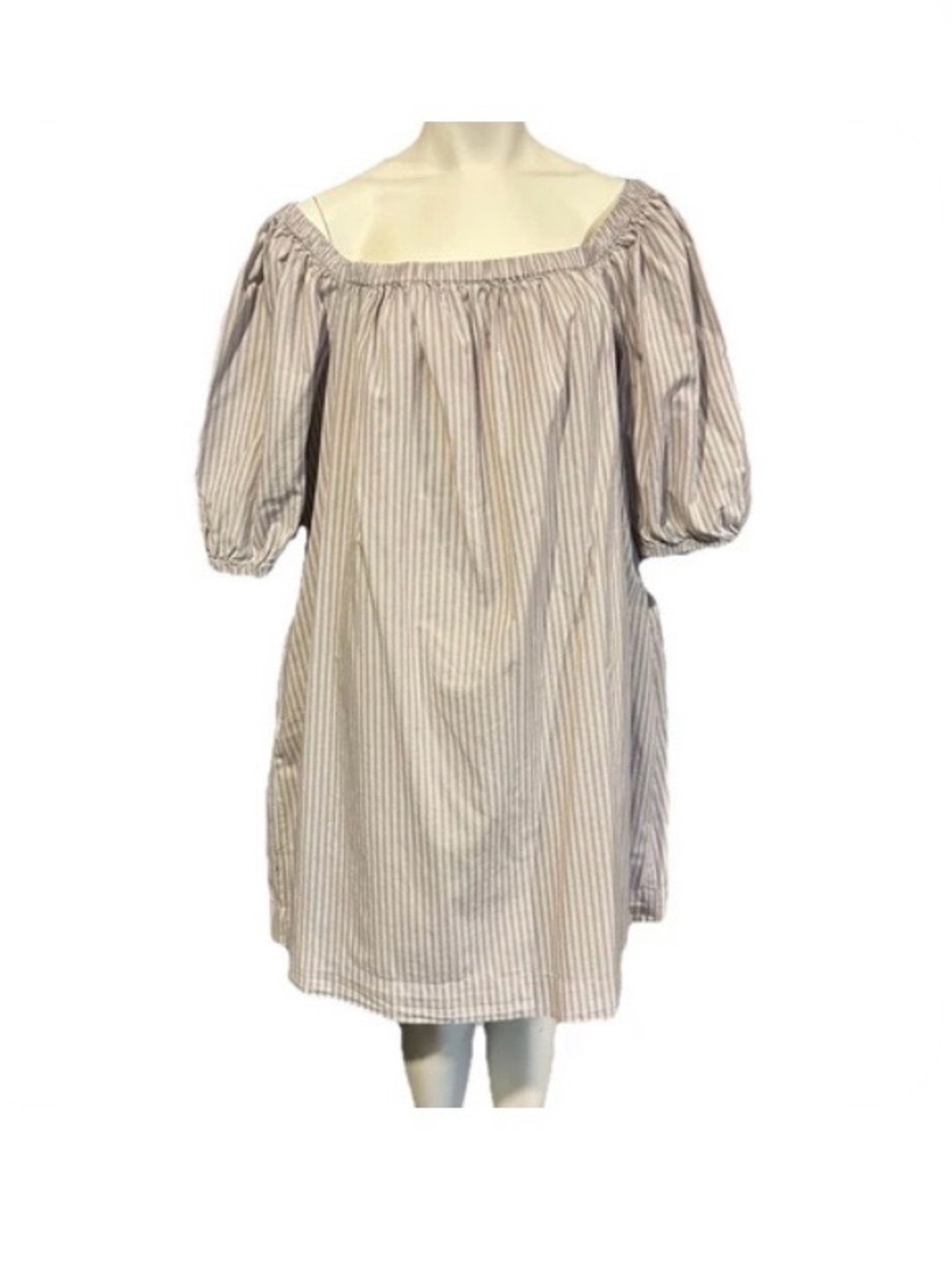Old Navy Striped Off Shoulder Puff Sleeve Dress. XL